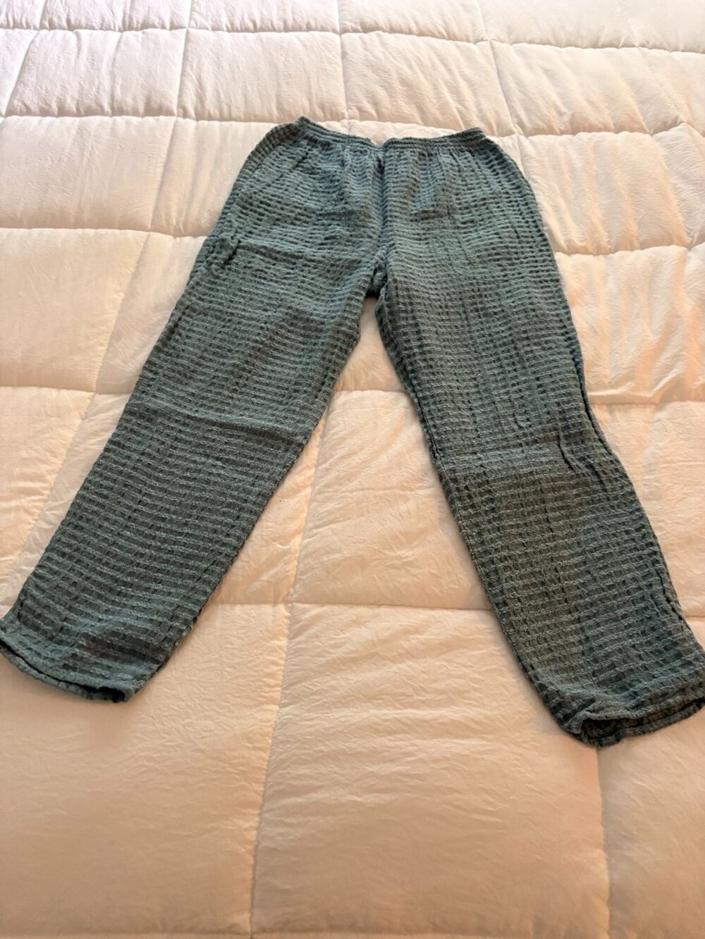 La Bottega Di Brunella Lightweight Blue LInen Pants M - EC